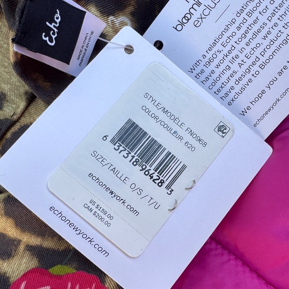 NEW Echo Leopard Garden Square Silk Scarf - 100% Exclusive, Bloomingdale’s - Picture 6 of 10